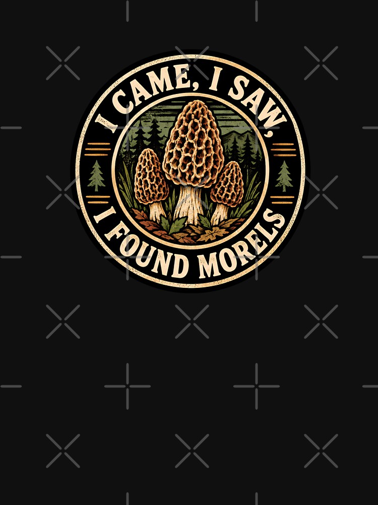 Vintage Morel Mushroom Foraging by DemureArtsy