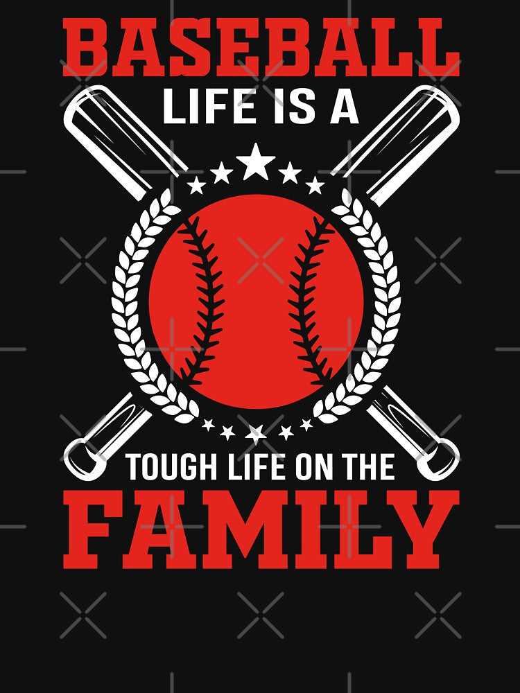 Baseball Life is a Tough Life on the Family Sport Art by Back2Collage
