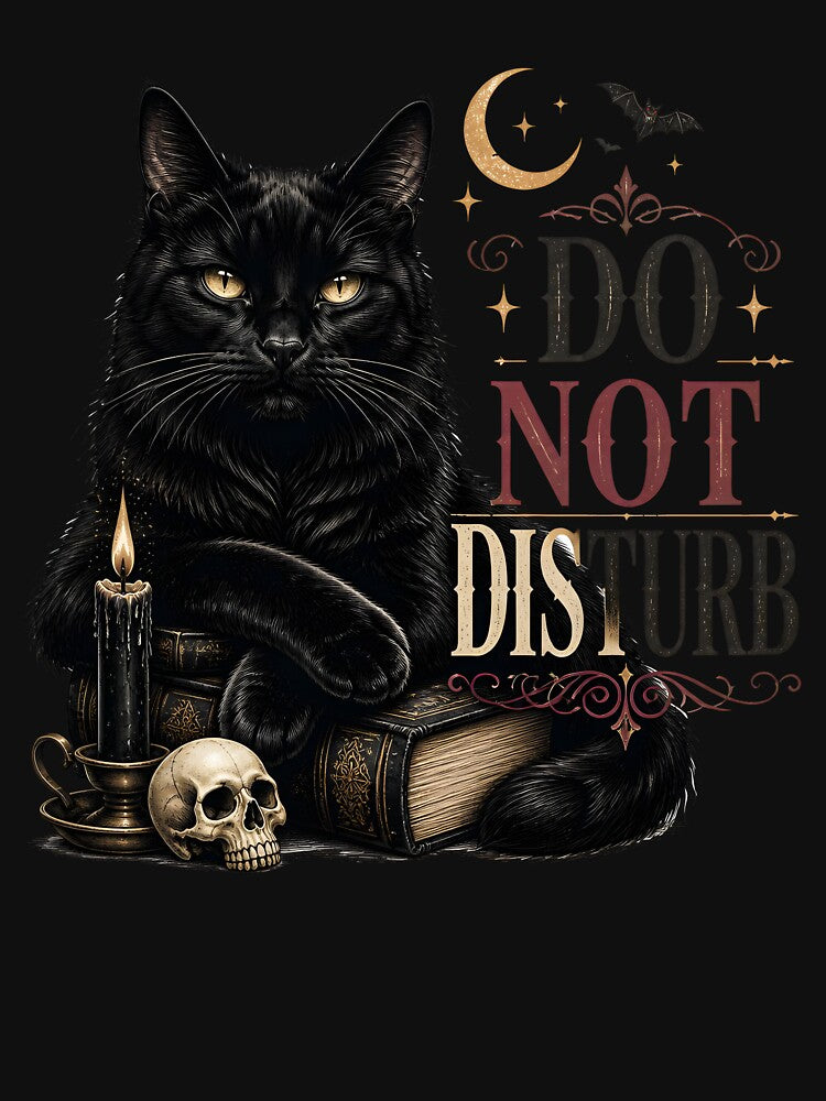 Do Not Disturb Cat Retro Halloween Poster Halloween by KristenosNehk
