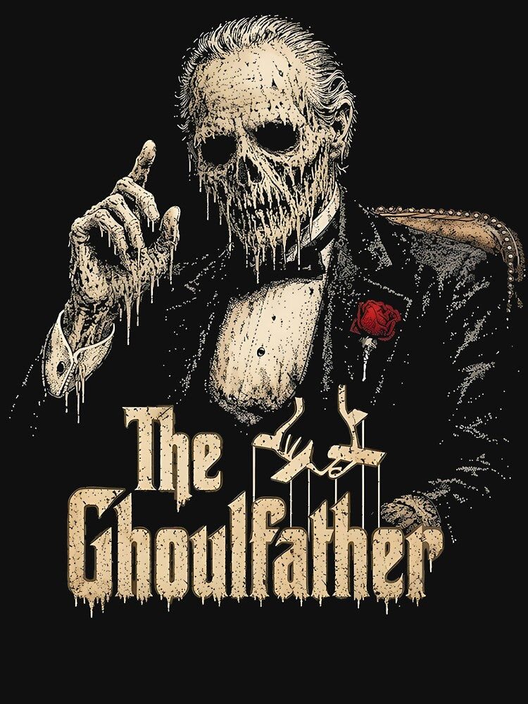 The Ghoulfather Skull Mafia Horror Halloween Gothic Vintage Dark Humor by Glow-Paw-Studio