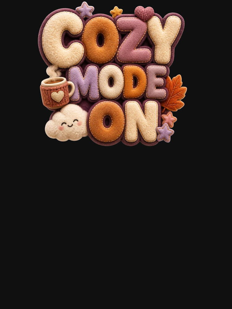 Cozy Mode On Plush Fall Sticker | Cute Autumn Typography | Cozy Season Kawaii Design | Fall Lover Gift by DonnaByPT