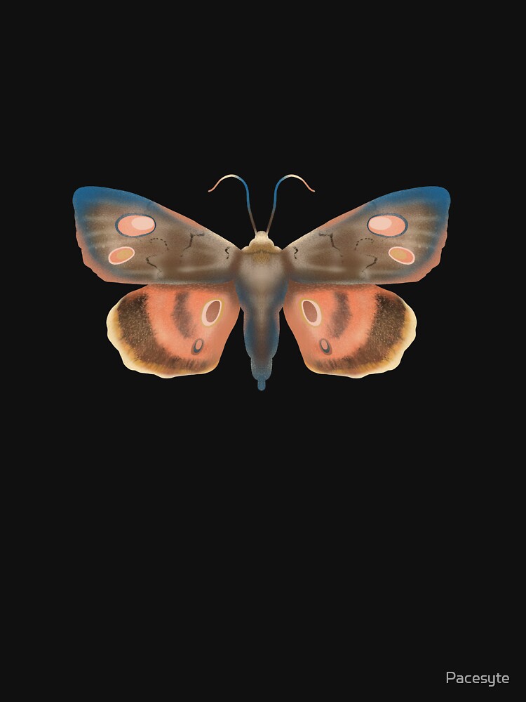 Pink and brown moth by Pacesyte