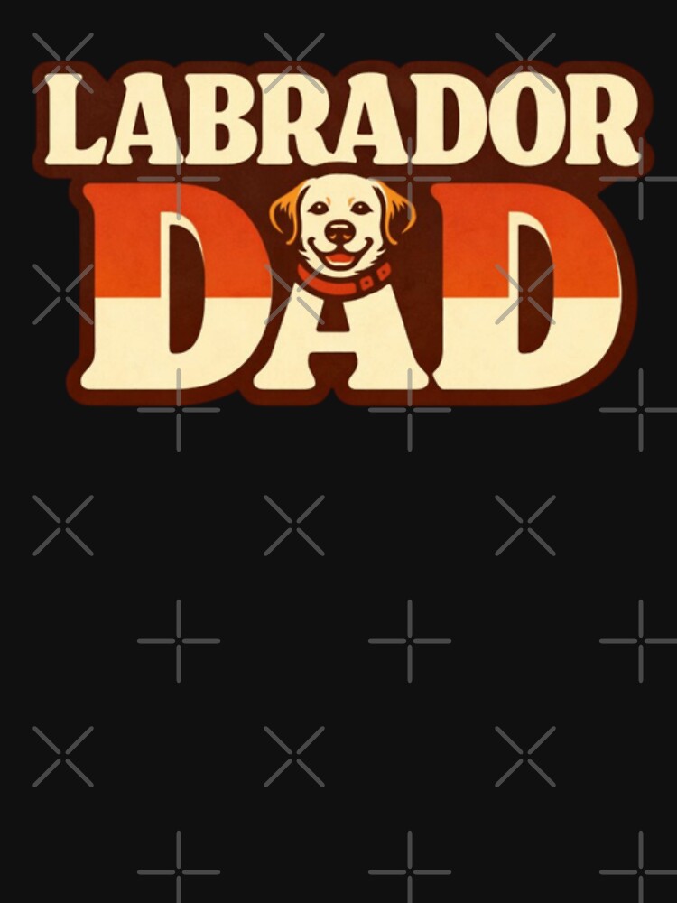 Labrador Dad – Retro Typography Dog Dad Design by PawPrintCustom