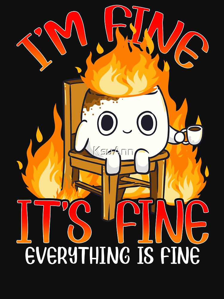 Marshmallow I'm Fine Meme Outdoor Men Kids Women Camping by KsuAnn