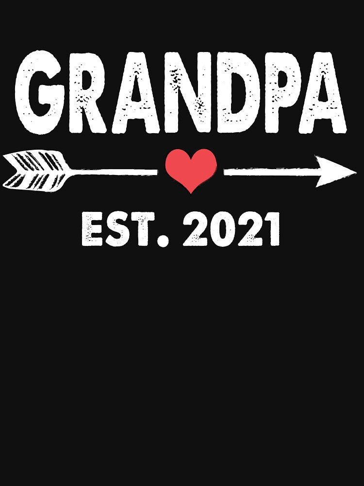 Grandpa Est 2021 Funny Fathers Day Gifts Promoted To Parents Est. 2021 Future New Grandpa Baby Gift by smtworld