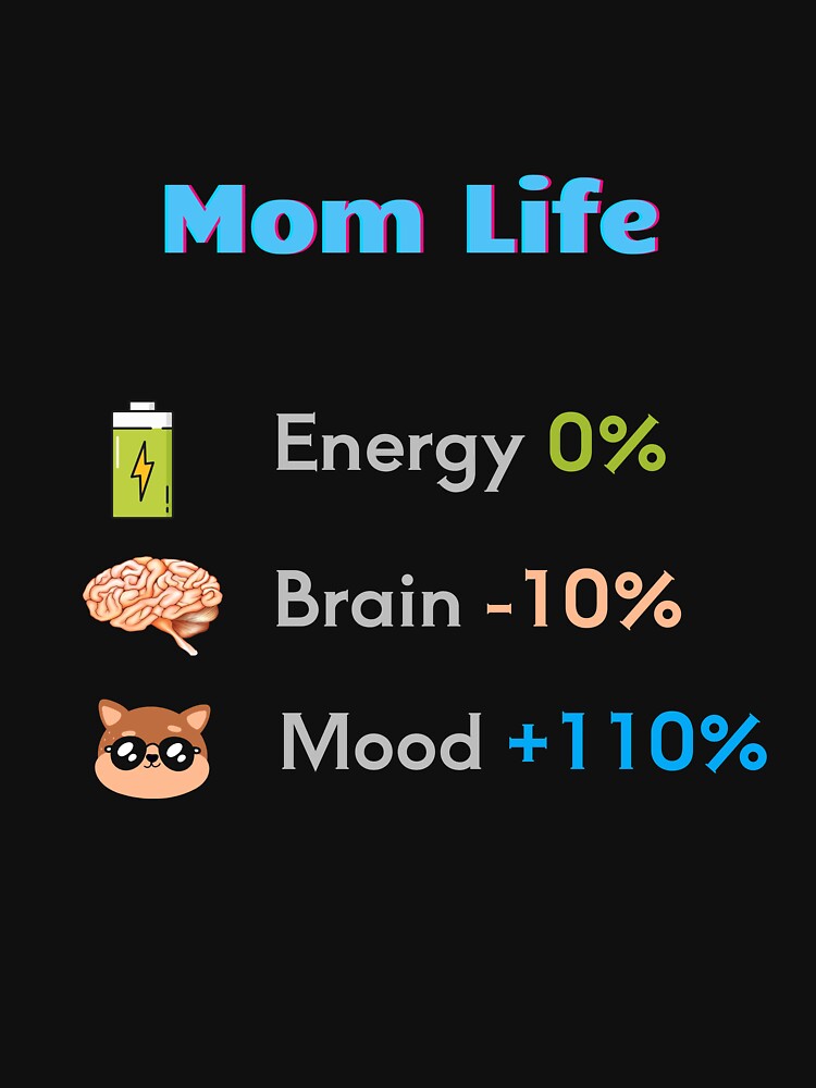 Mom Life Mug – Energy 0%, Brain -10%, Mood +110% Funny Mom Coffee Cup by Giota29
