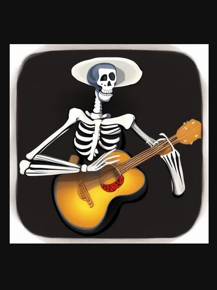 Halloween Skeleton playing guitar by JackFreestone