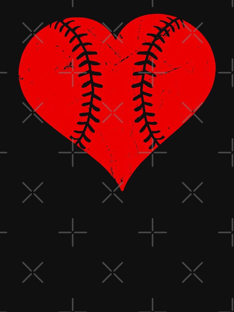 Vintage Baseball Heart Valentine's Day by MichelSorour