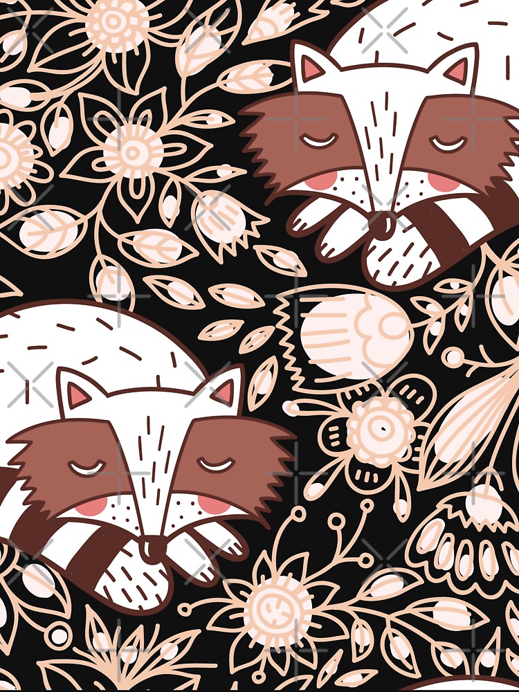 Cute Sleepy Raccoons Pattern by Alladin7