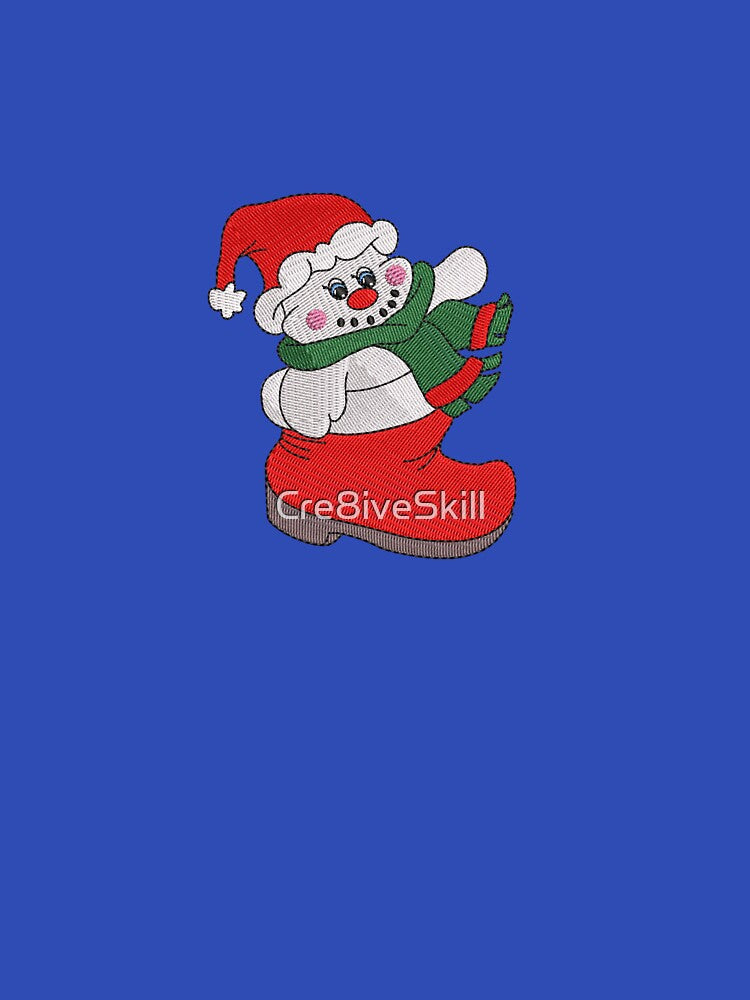 Christmas Baby Snowman Embroidery Design by Cre8iveSkill