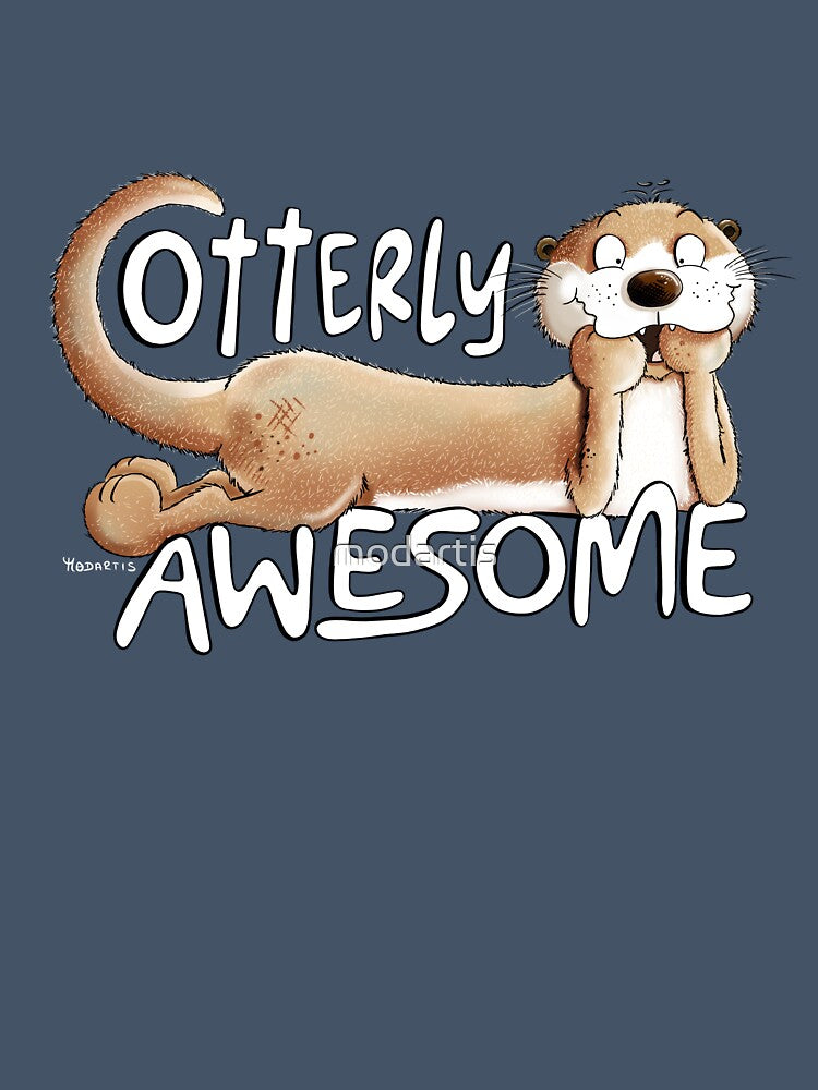 Funny Otterly Awesome Sea Otter by modartis