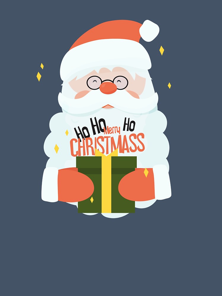 Santa Claus with a gift in a box by Polikarp Okunyuk