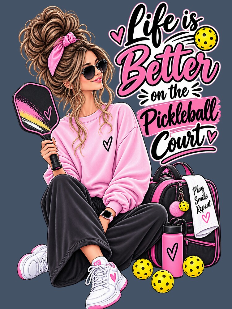Life Is Better on the Pickleball Court by JANAWIYSTUDIO