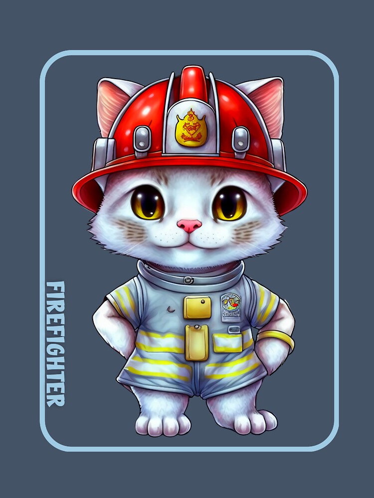 Firefighter, cat lover by HarriPaloma