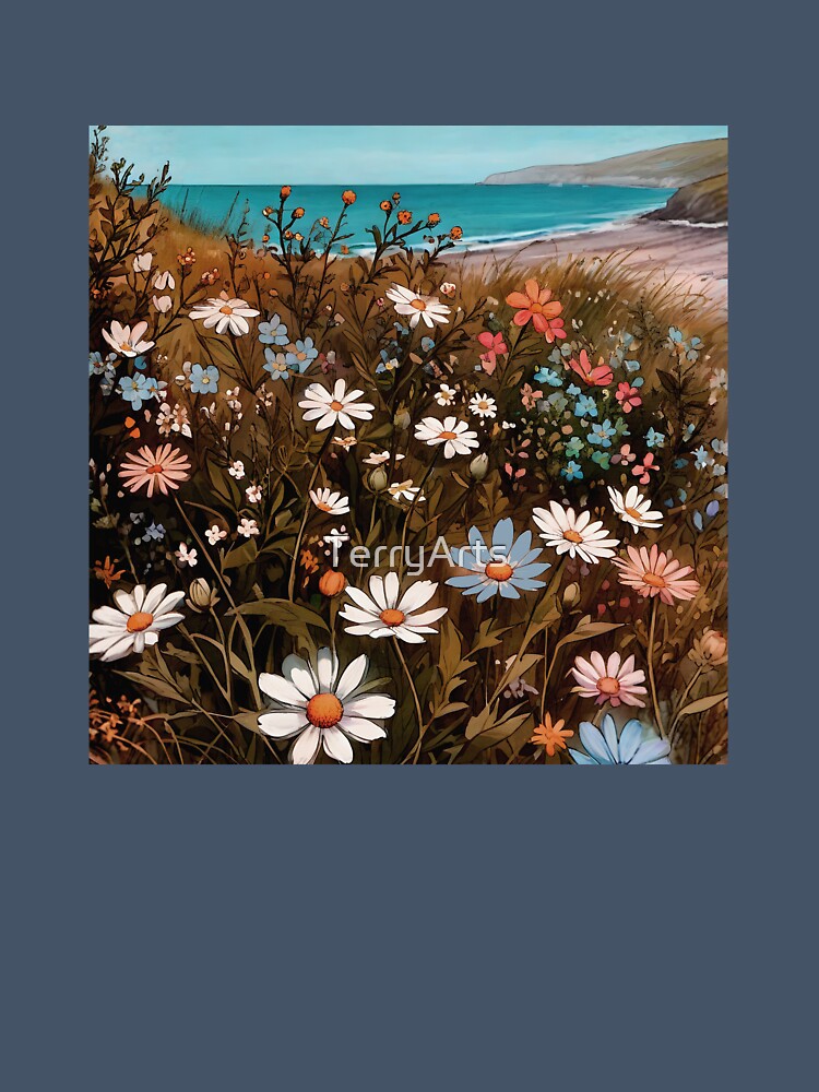 Boho Wildflowers Cottagecore Countryside Coastal Wildflowers 3 of 4 by Beachy