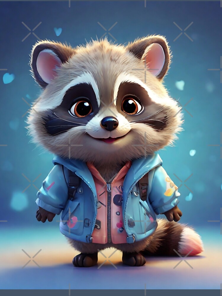 Adorable Raccoon by ProfArtStudio