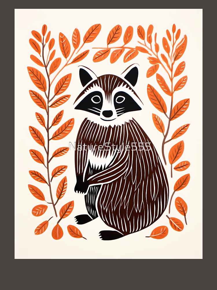 Vintage Cute Raccoon Tanuki by NatureStyle555