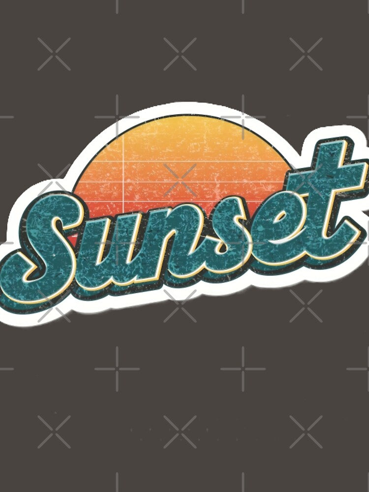 Retro Sunset Vintage Typography Design by Ashish66K