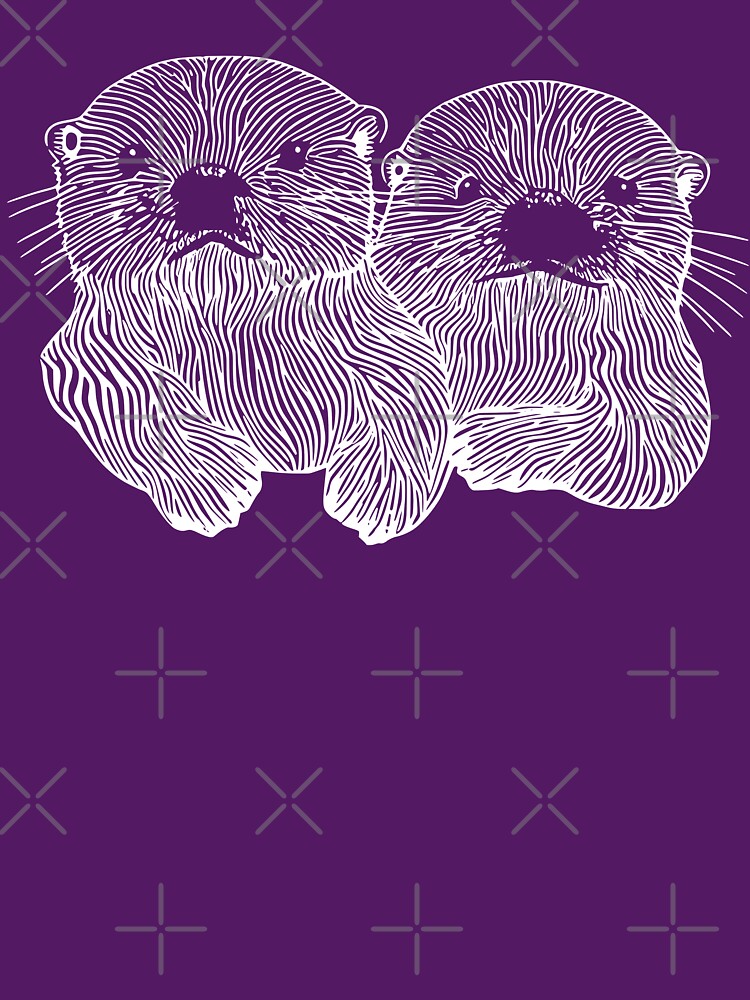 otters line art by PhiloDoh