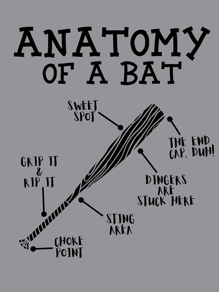 Anatomy Of A Bat Baseball Player Boys Baseball Gear by DynamicDesign