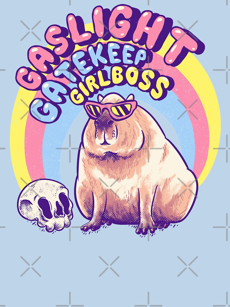 Capybara - Gaslight Gatekeep Girlboss | Karen Sunglasses memes Christmas Capybaras Capy My Spirit Animal ok i pull up Pet Mat Bandana Got Drip Baby Capy Yuzu Orange on head Coconut Doggy Doge Dog by Any Color Designs