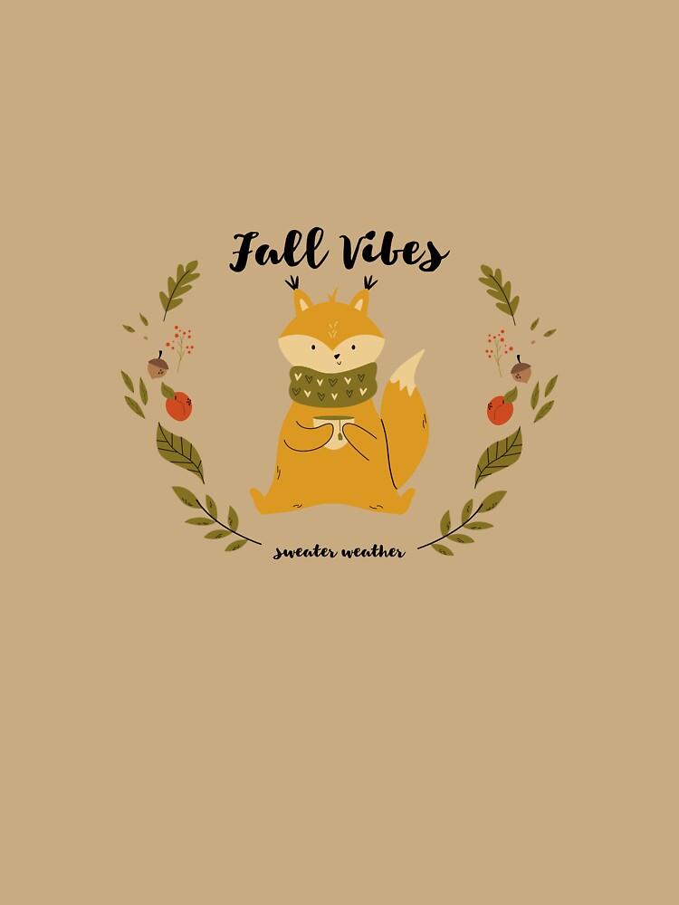 Fall Vibes Fox by Stellar-Tees