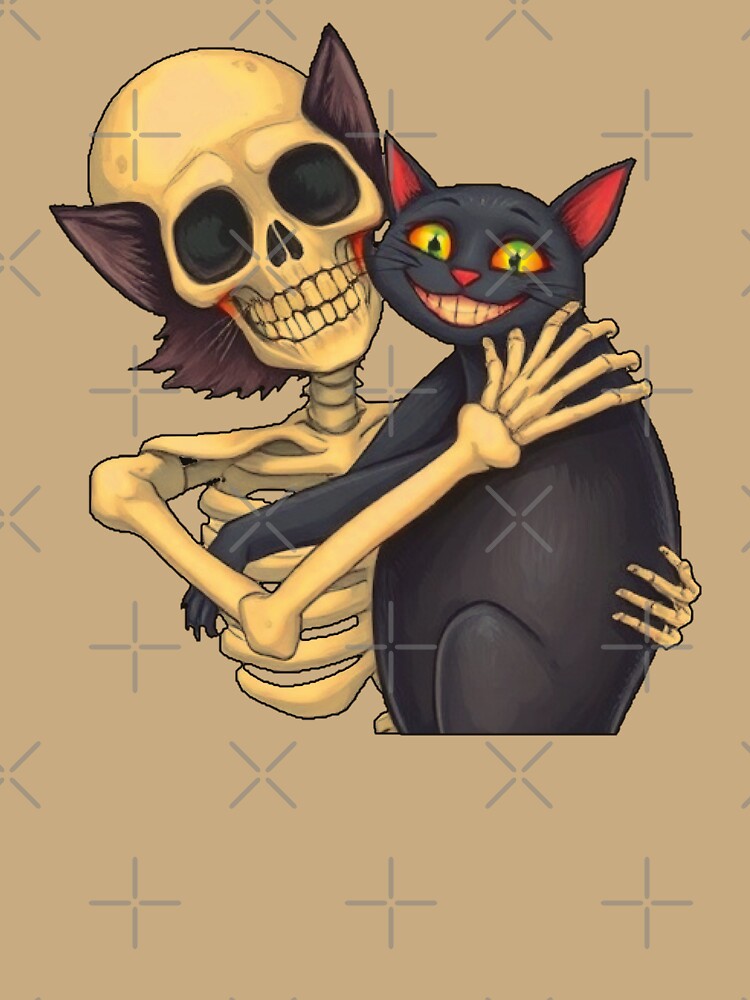 Skeleton Hugging Cat. by EunsooLee