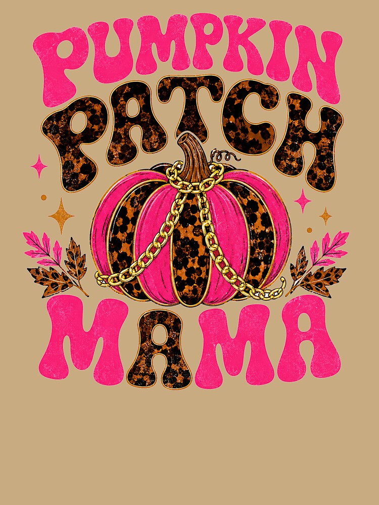 Pumpkin Patch Mama Tortoise Print Pink Retro Mama Fall by Yellowriversss