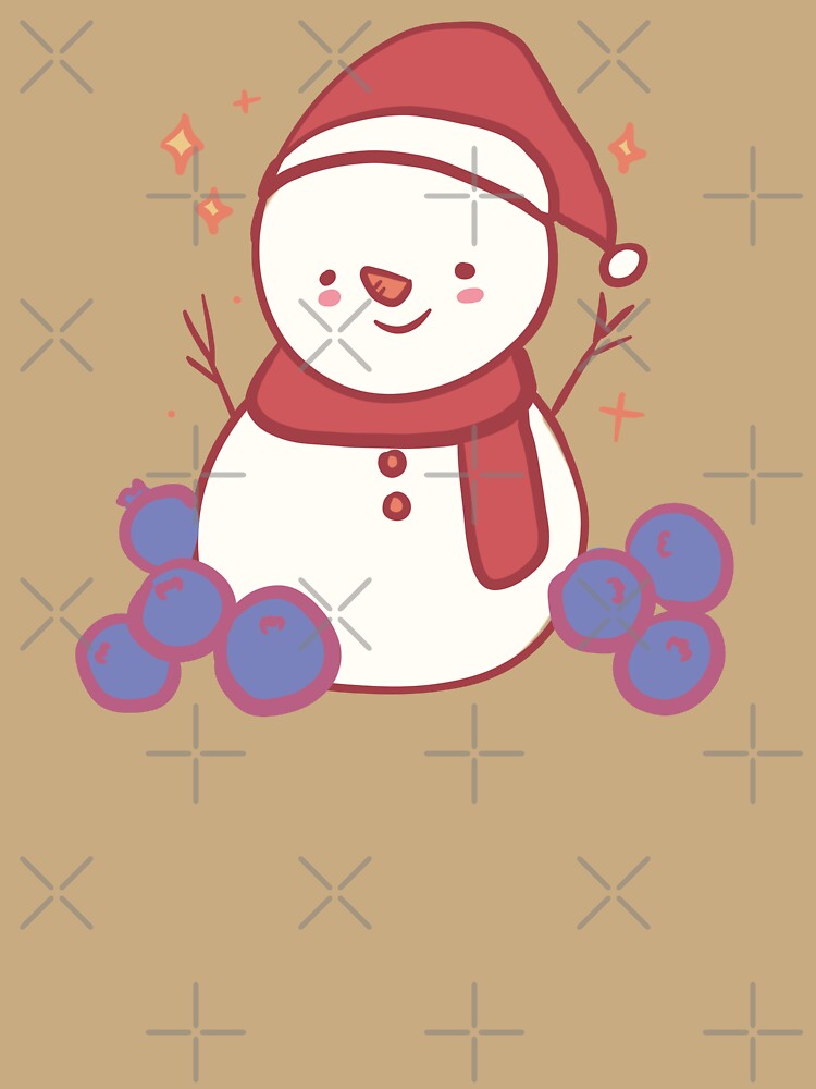 Happy snowman illustration by Mayarart