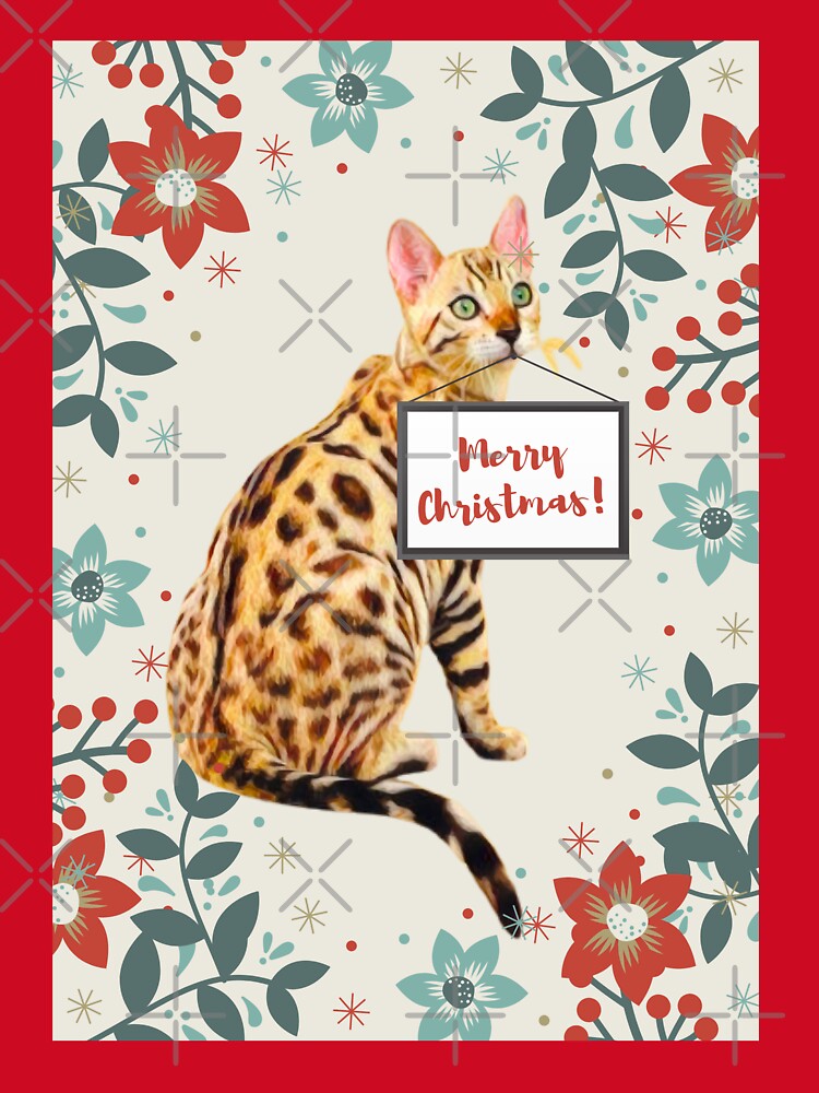 Christmas Bengal cat by AnnaAndVibes