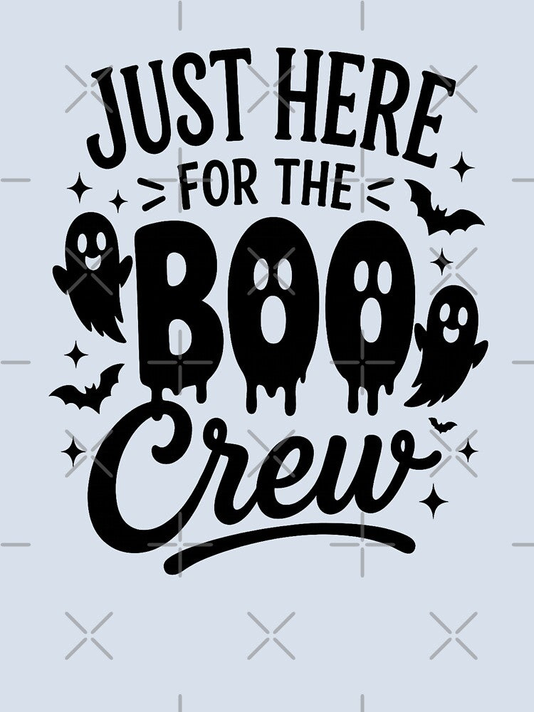 Just Here for the Boo Crew – Cute Halloween Ghost Design by DesignHouse07