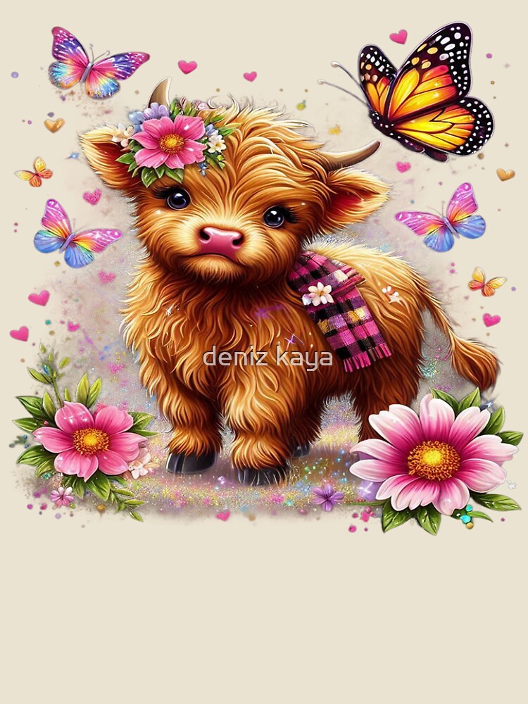 Cute Highland Cow by deniz kaya
