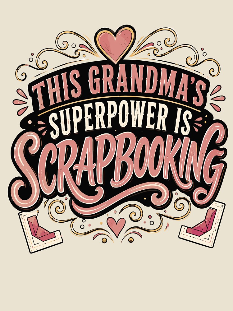 This Grandma's Superpower Is Scrapbooking Funny Grandma Craft Scrapbooker by ZIGLWORKS