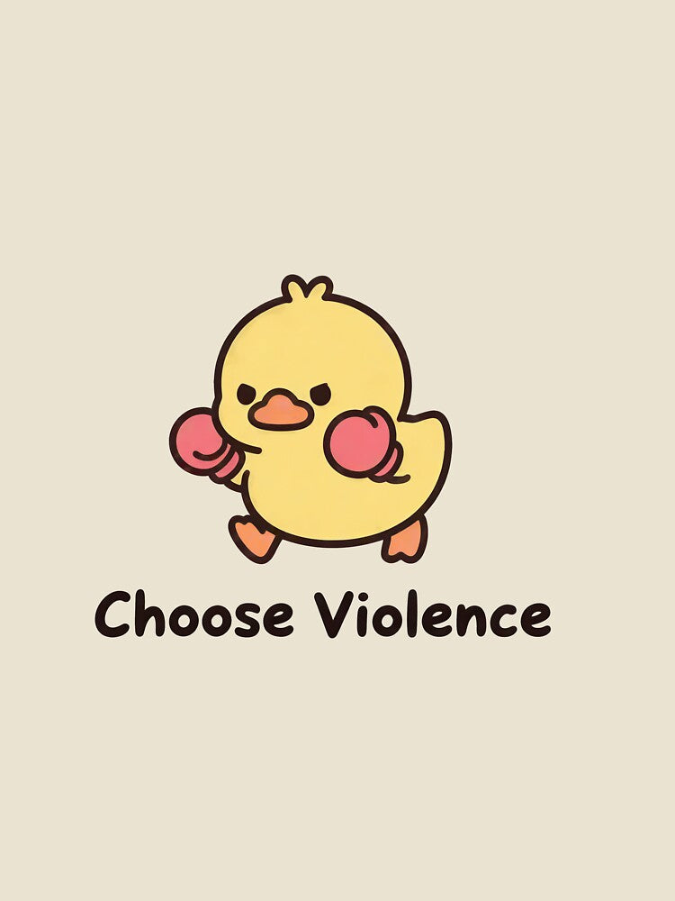Cute Angry Duck Boxing Gloves Funny Sticker by HatemArtsSimple