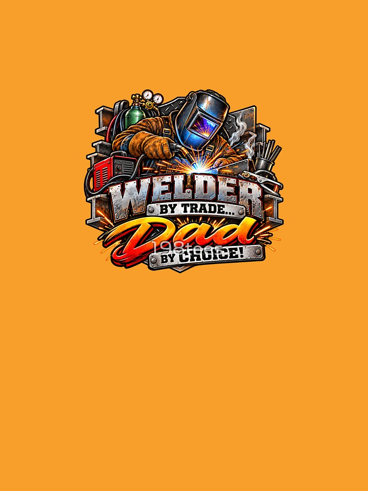 Funny Welder Dad By Trade By Choice Humor by 198tees