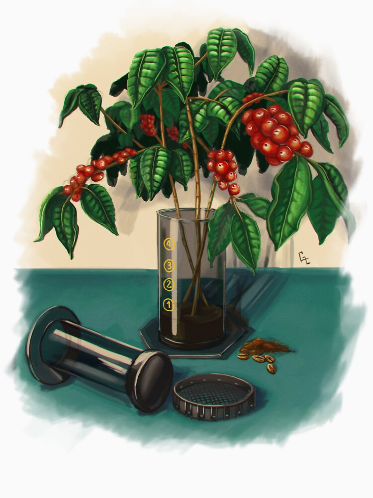 Aeropress Coffee Plant by drawingdayfoyd