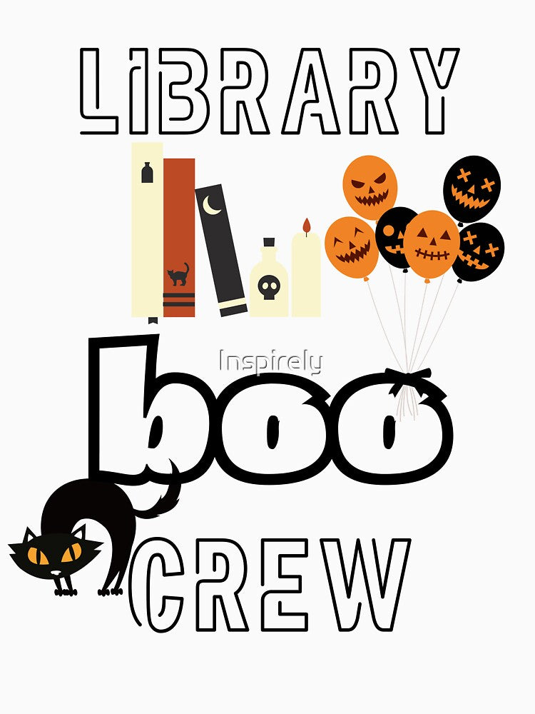 library boo crew halloween by Inspirely