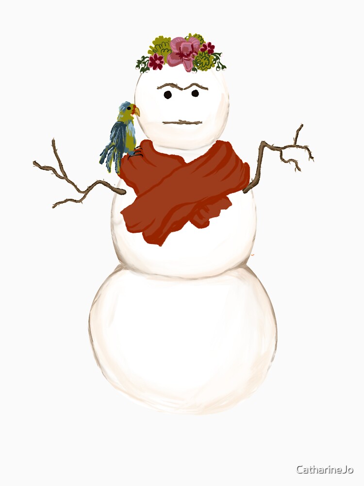 Frida Style Snowman by Katie Morris Art