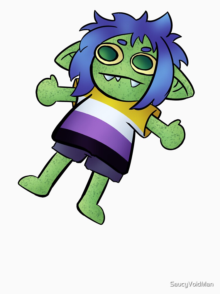 Nonbinary Pride Goblin by SandTrap Sorcery