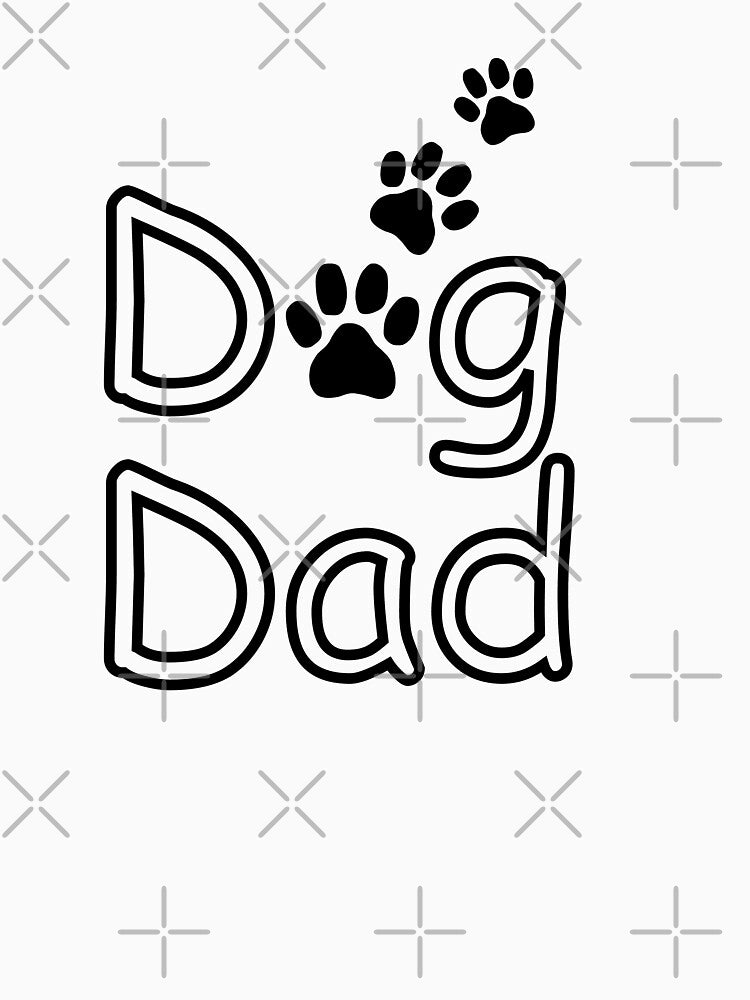 Dog Dad Paw Prints by Sartoris Art