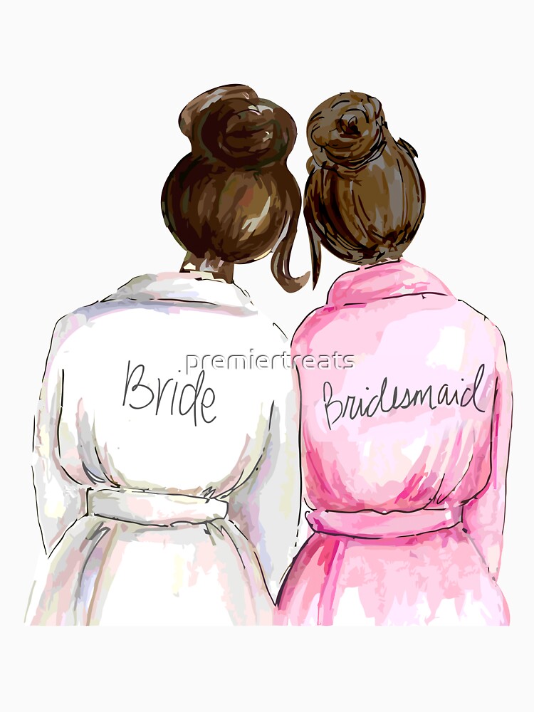 Personalized Bridesmaid Gift (Both Brunette) by premiertreats