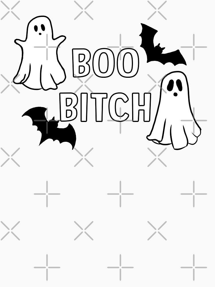 Boo Bitch Ghosts and Bats Print by Abby B