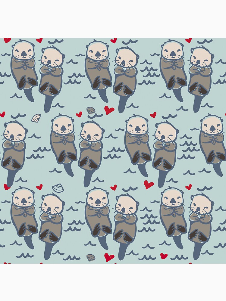 Otters In Love Doodle by HauckClothing