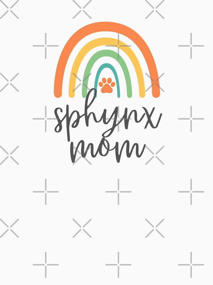 Sphynx Cat Mom - Colorful Rainbow - Paw - Cat Mom Gift by patternjp