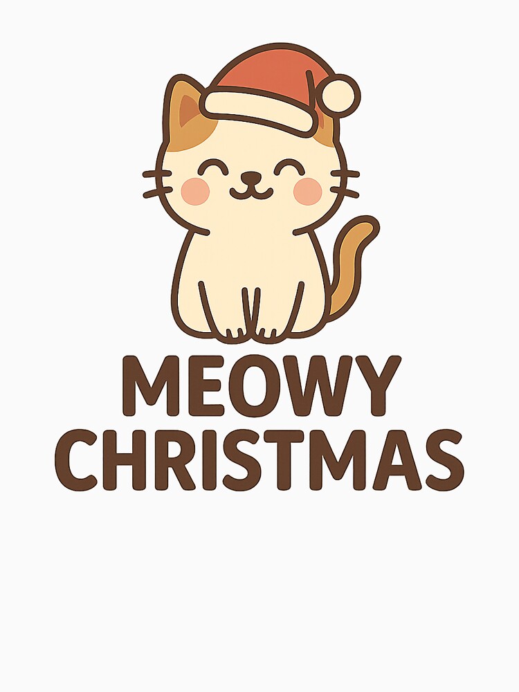 Meowy Christmas – Cute Kawaii Holiday Cat Design by StyleLap