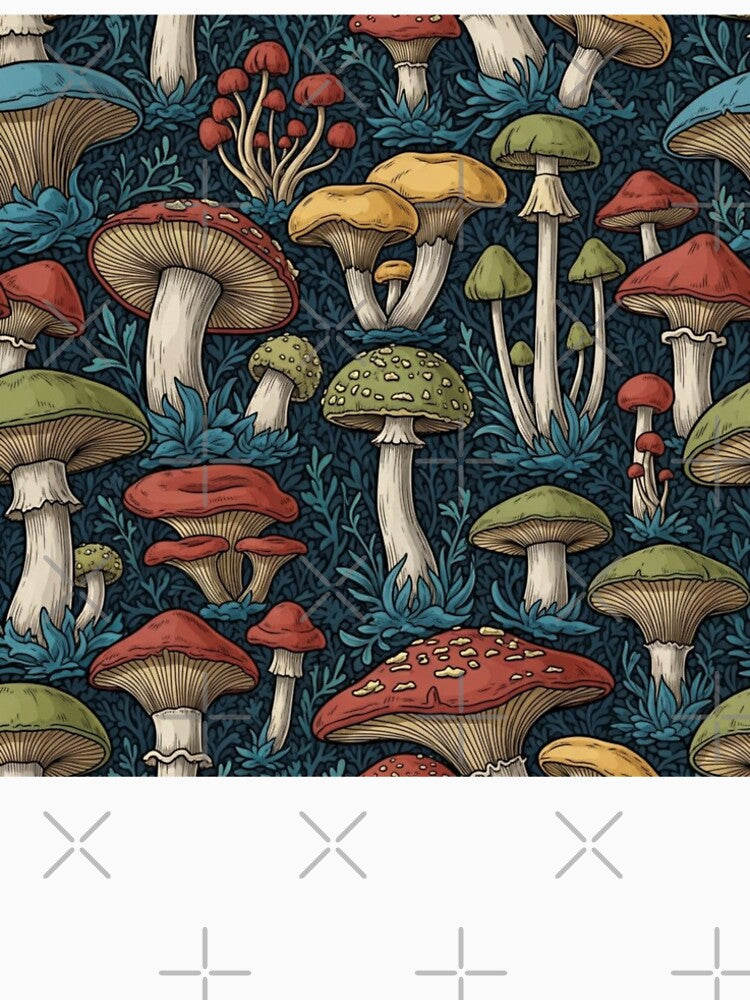 Forager dream mushroom hunting and mycology pattern by ikidyounot