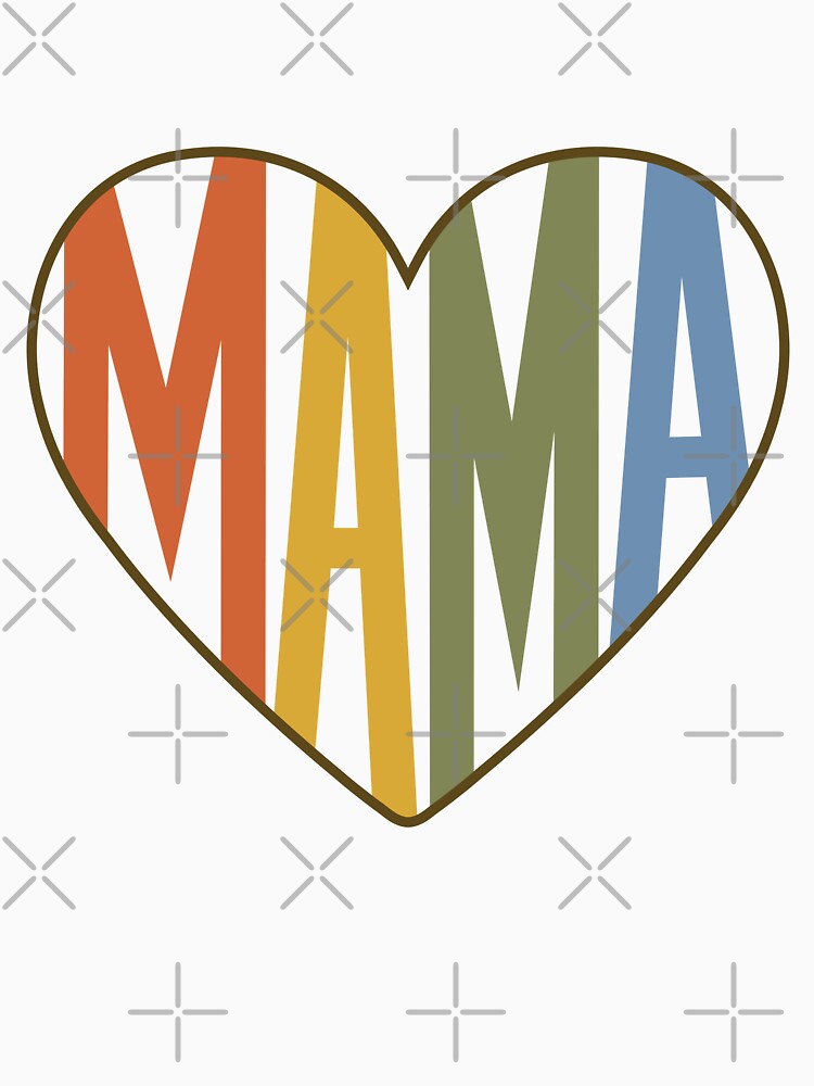 Modern Colourful Mama Heart Outline by ArthousePromos