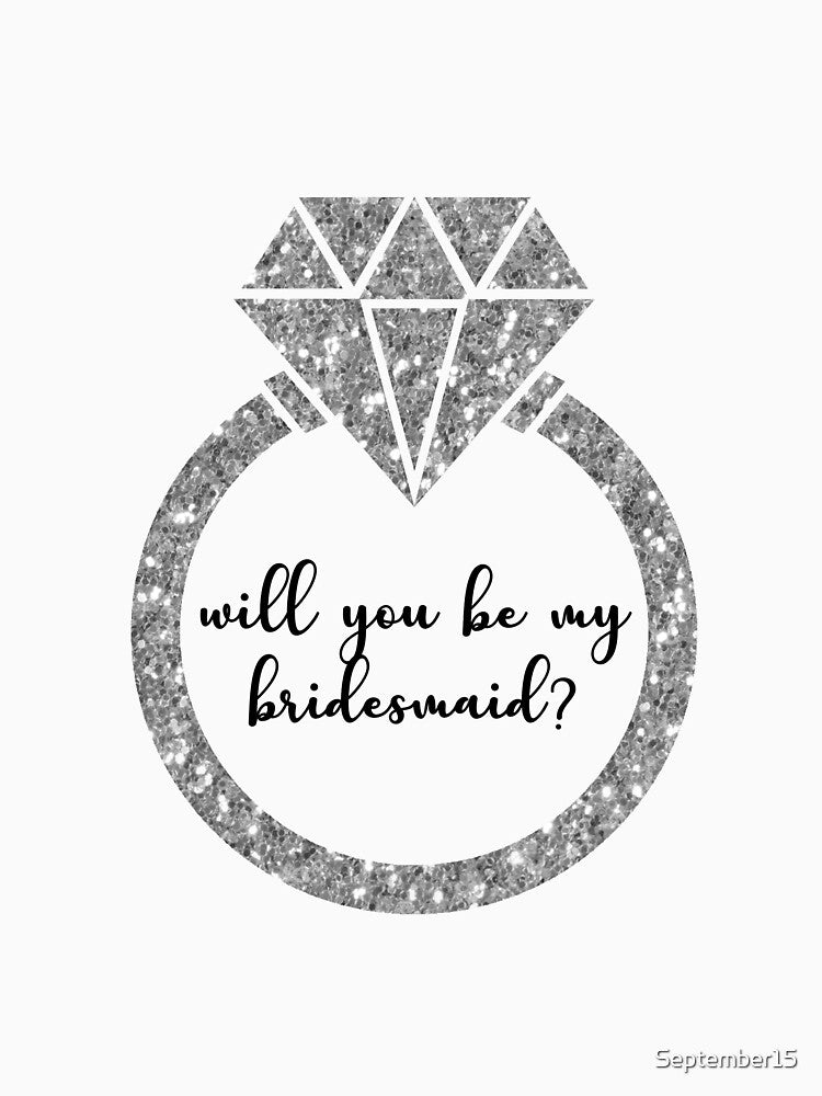 Will You Be My Bridesmaid? - Silver Sparkle by September15