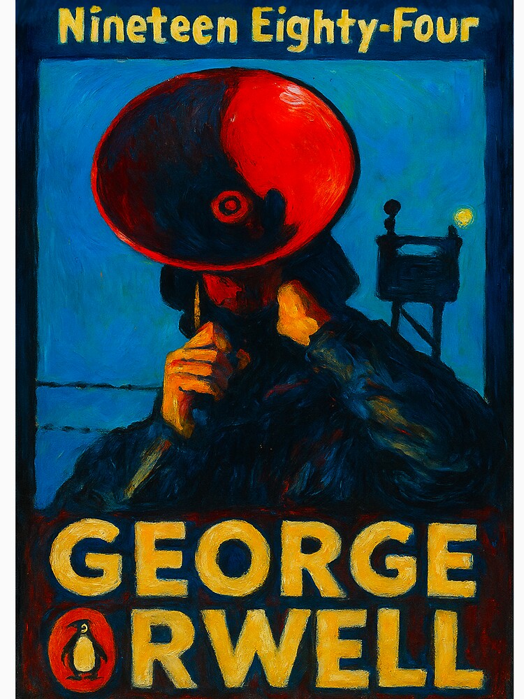 Vintage 1984 Book Cover Art Print by George Orwell by booksnbobs