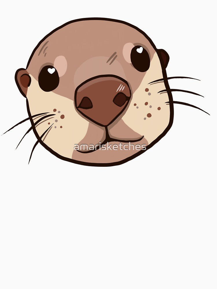 Otter Face Baby Otter by amarisketches